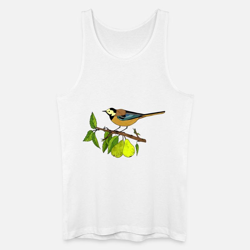 Bunter Vogel - Männer Bio Tank Top - Weiß