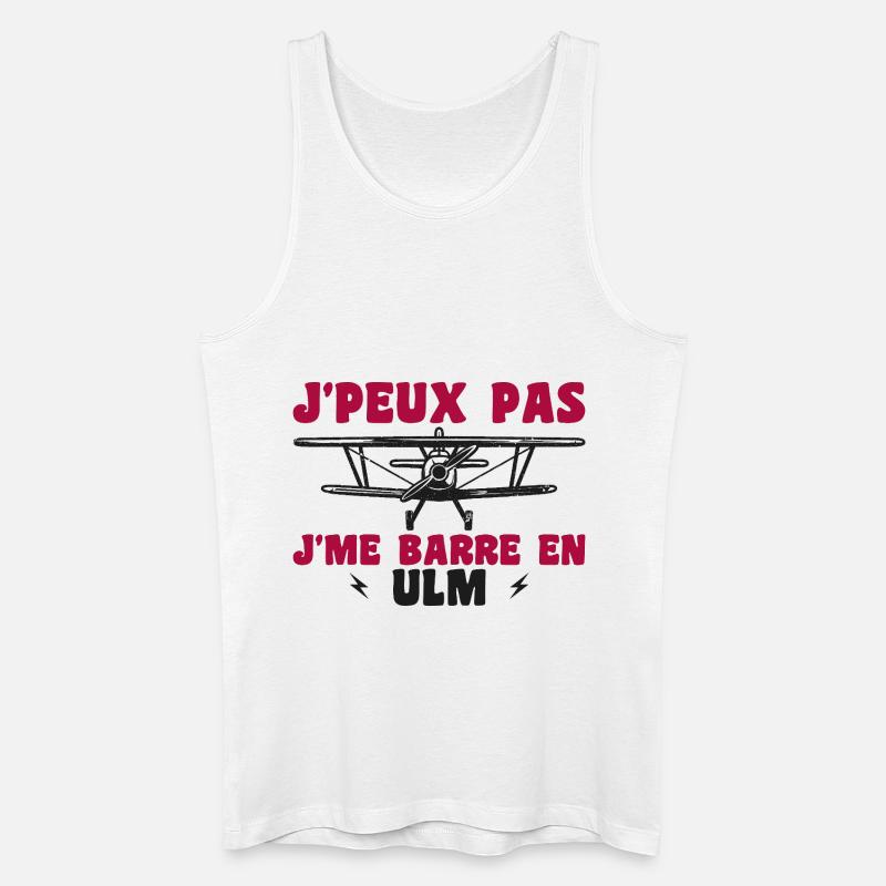 Flugzeug Humor Ulm - Männer Bio Tank Top - Weiß