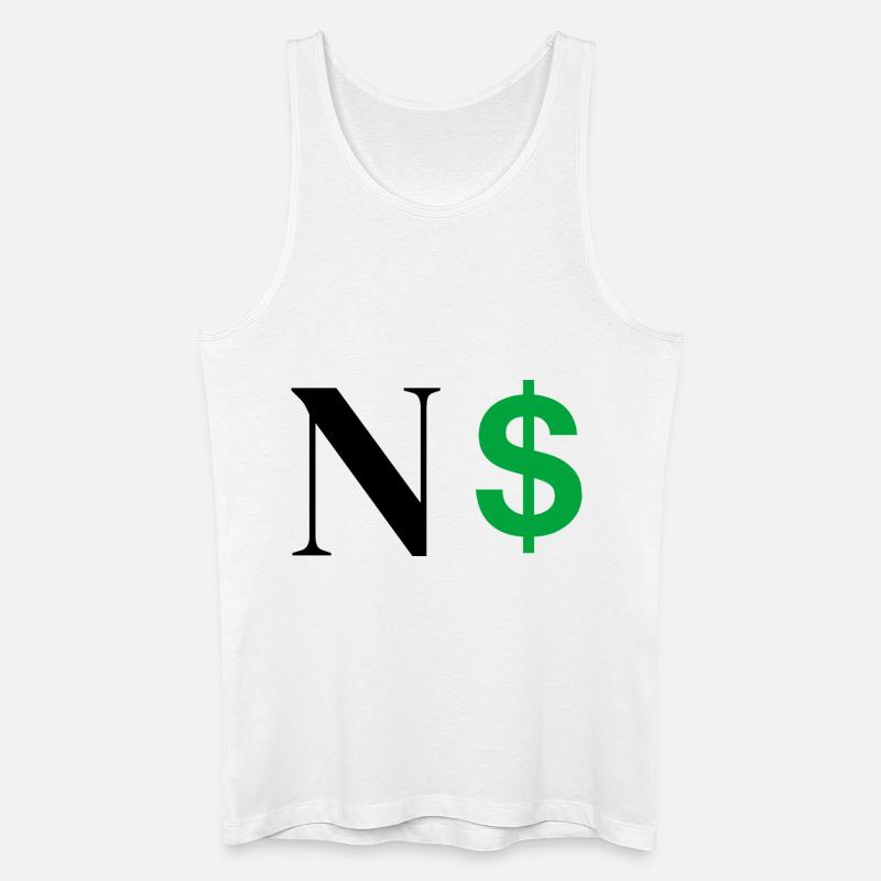 Buchstabe n Dollar - Männer Bio Tank Top - Weiß