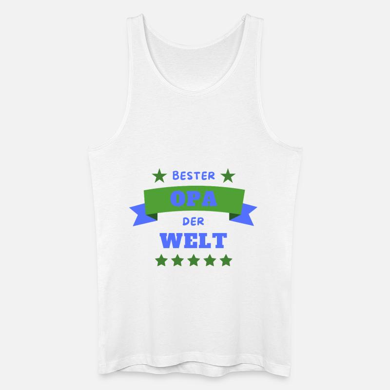 Bester Opa der Welt - Männer Bio Tank Top - Weiß