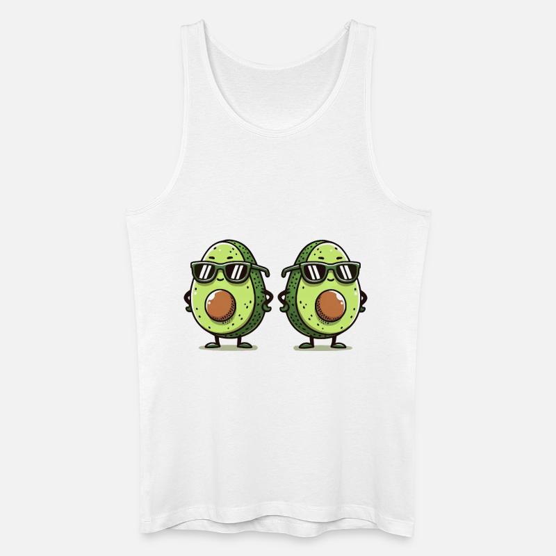 Avocado Comic 2 - Männer Bio Tank Top - Weiß