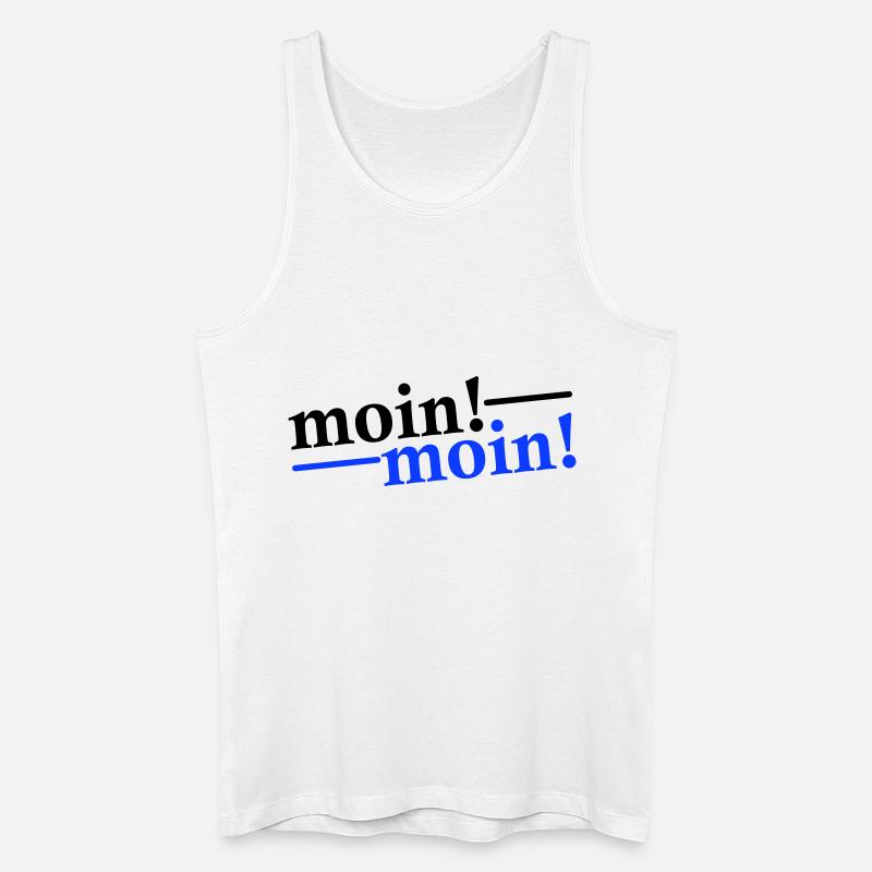 Moin Moin Gruß - Männer Bio Tank Top - Weiß