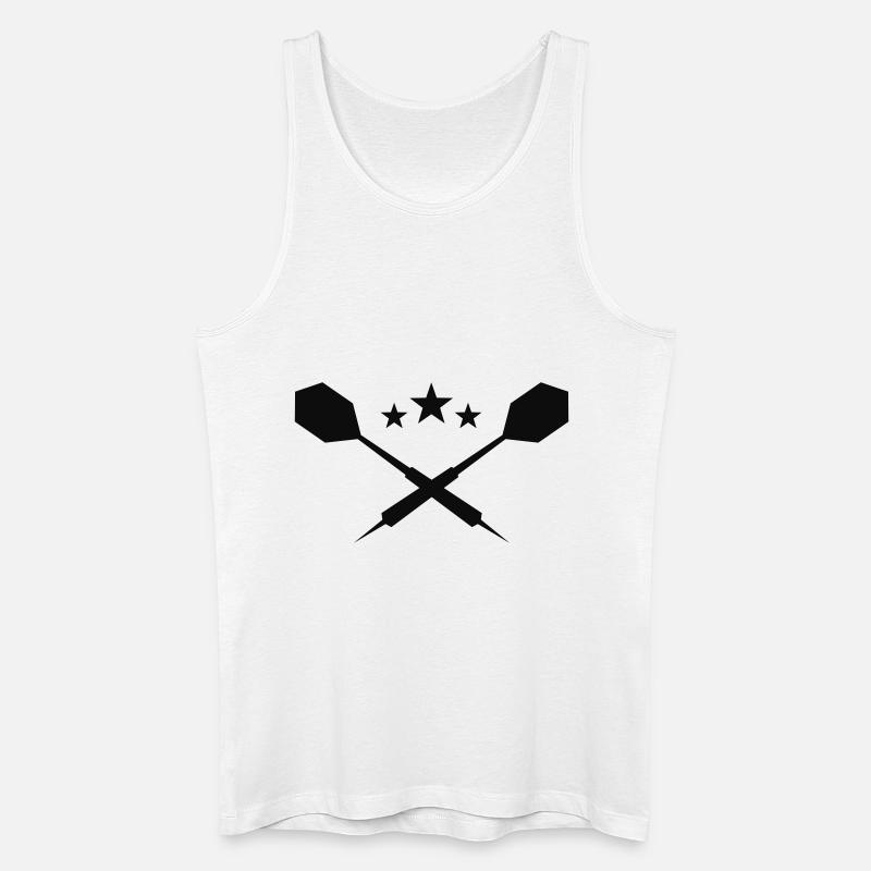 Dart Pfeile - einfarbig - Männer Bio Tank Top - Weiß