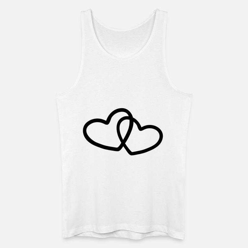 Two Hearts 1 - Männer Bio Tank Top - Weiß