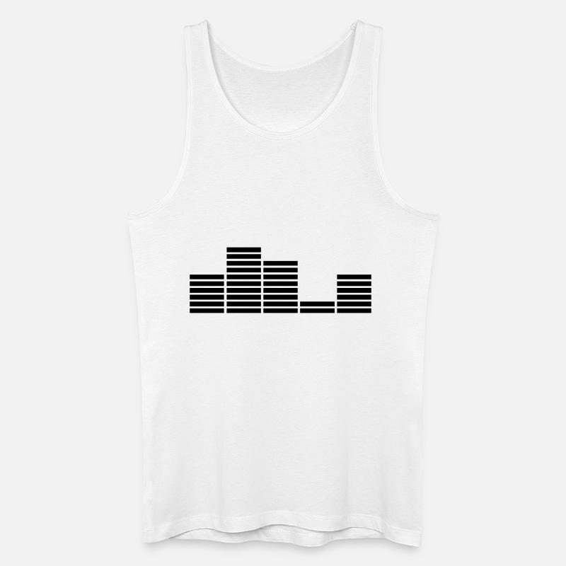 Music Bar Equalizer - Männer Bio Tank Top - Weiß