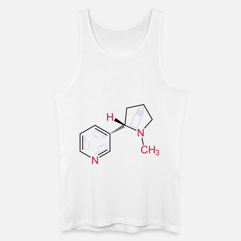 Vaping Nikotin-Nicotine - Männer Bio Tank Top - Weiß