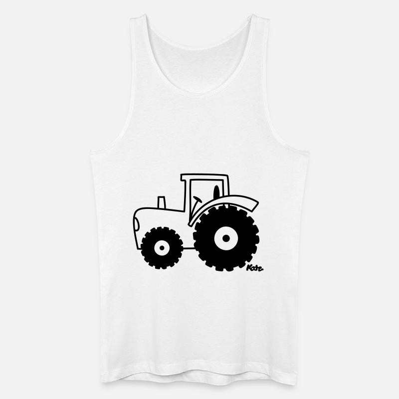 Traktor - Männer Bio Tank Top - Weiß
