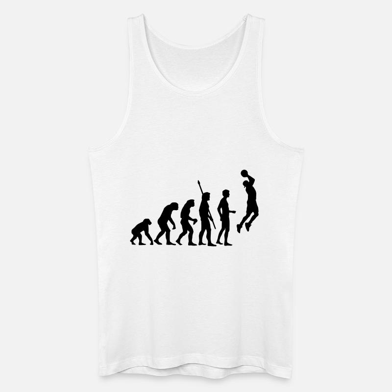 evolution_basketball_b_1c - Männer Bio Tank Top - Weiß