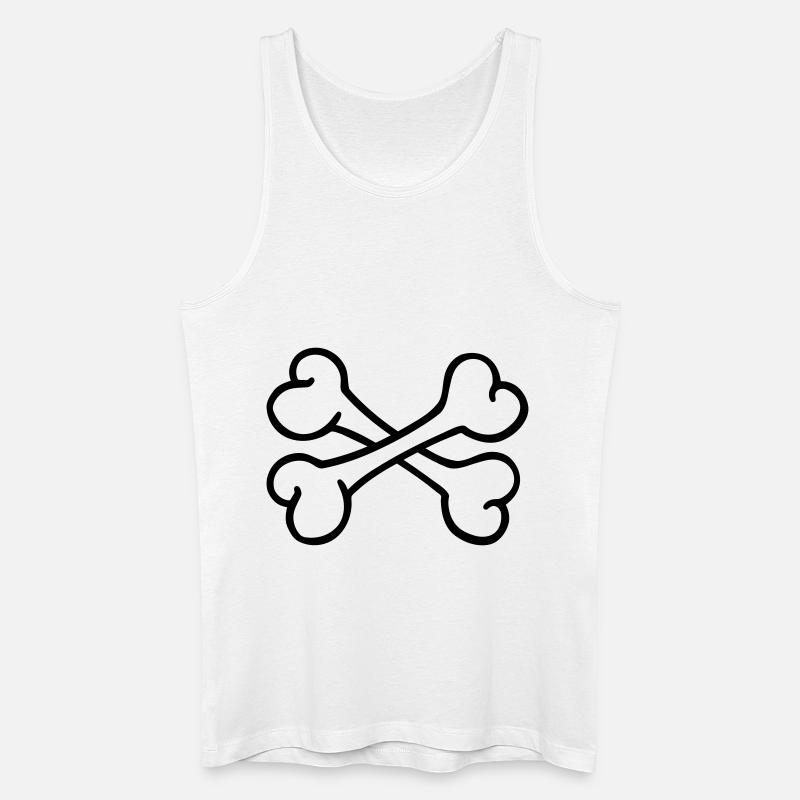 Knochen - Männer Bio Tank Top - Weiß
