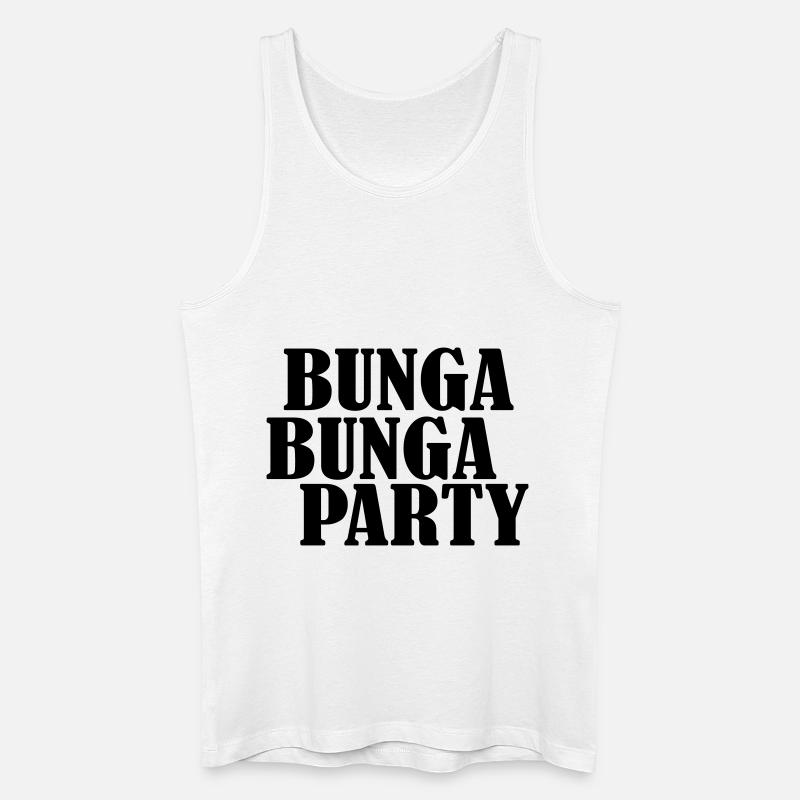 bunga bunga bachelor party - Men’s Organic Tank Top - white