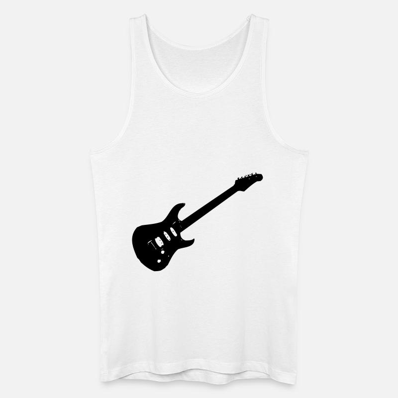 gitarre - Männer Bio Tank Top - Weiß