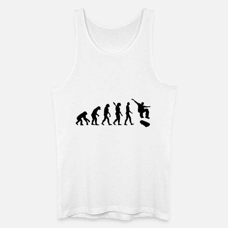Evolution Skateboard - Männer Bio Tank Top - Weiß
