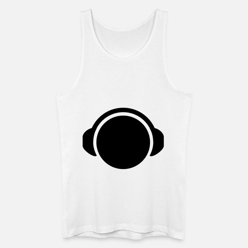 dj_kopfhoerer___f1 - Männer Bio Tank Top - Weiß