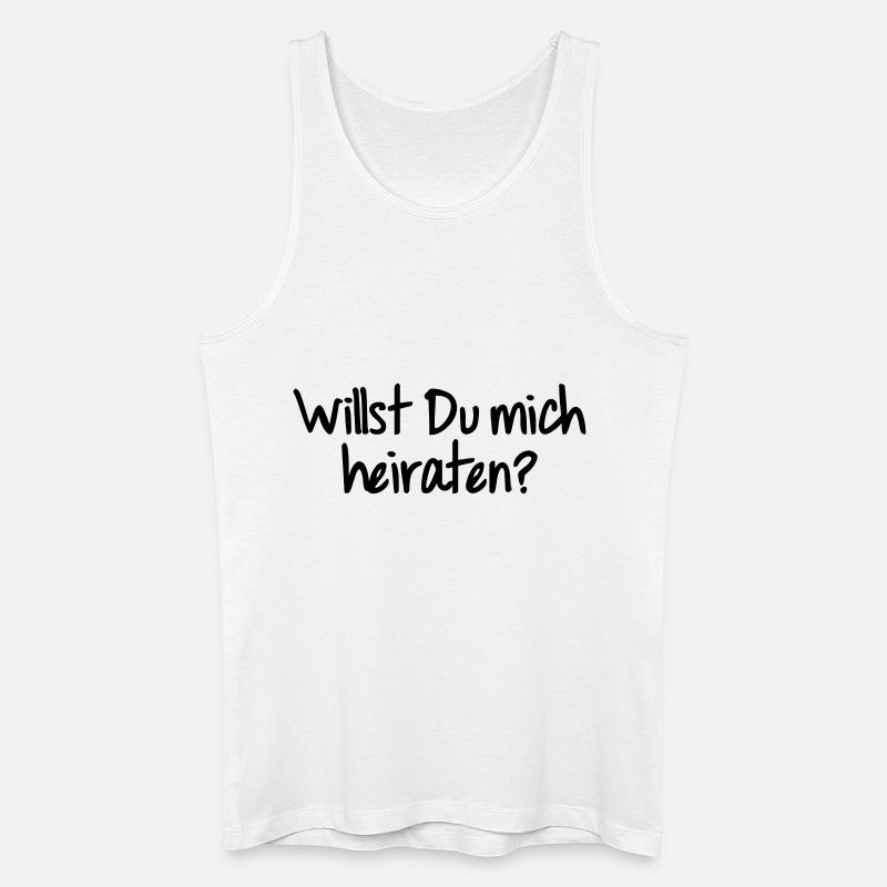 Willst du mich heiraten - Männer Bio Tank Top - Weiß