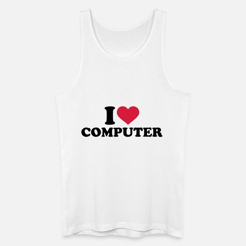 Computer - Männer Bio Tank Top - Weiß