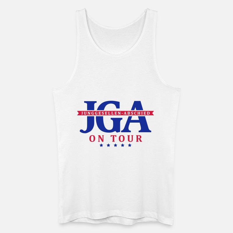 jga_on_tour_1f2 - Männer Bio Tank Top - Weiß