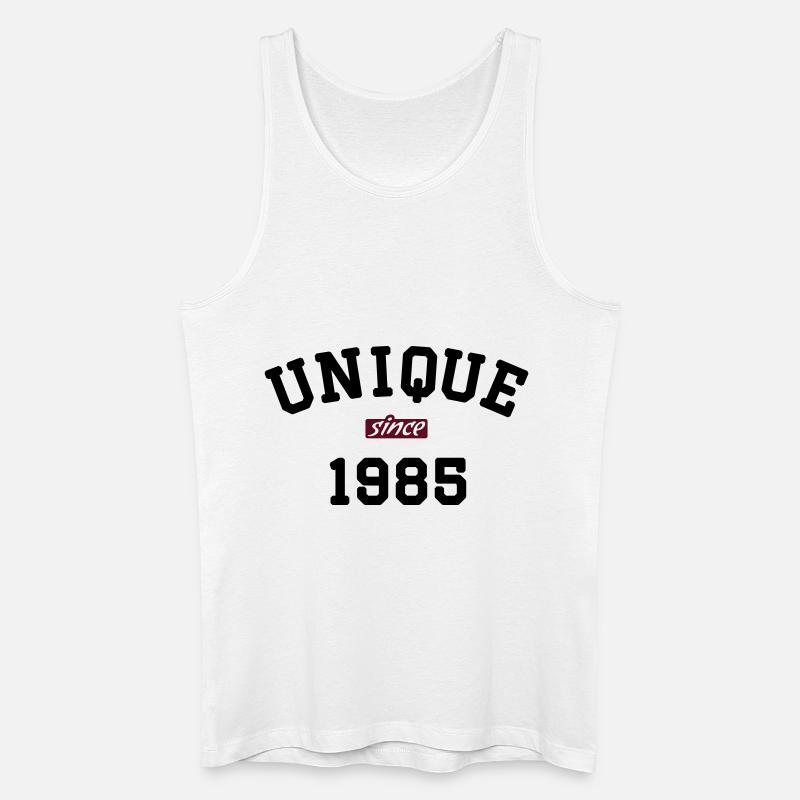 Unique Since 1985 - Männer Bio Tank Top - Weiß