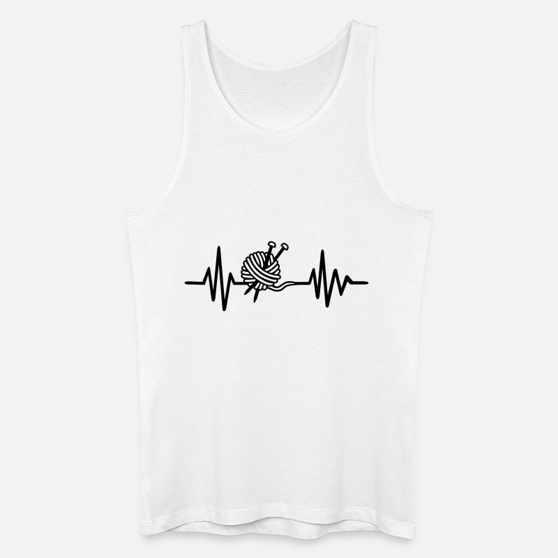 Stricken - Männer Bio Tank Top - Weiß