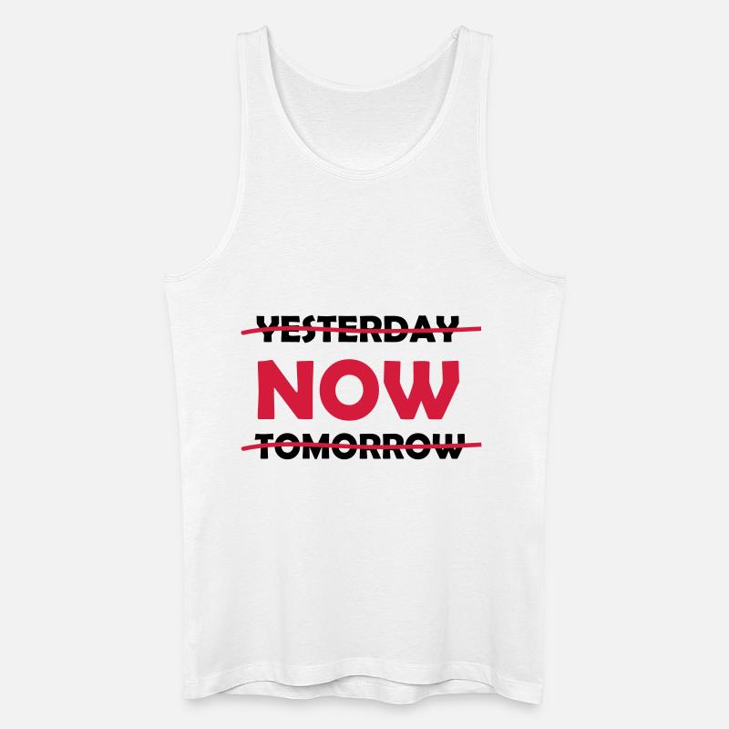 yesterday_now_tomorrow_1 - Männer Bio Tank Top - Weiß