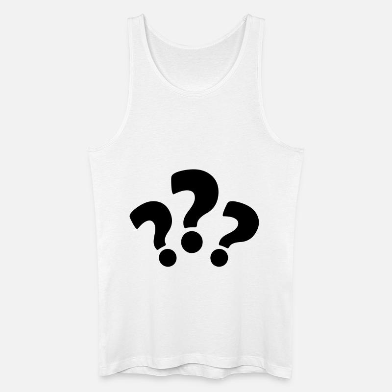 fragezeichen_2 - Männer Bio Tank Top - Weiß