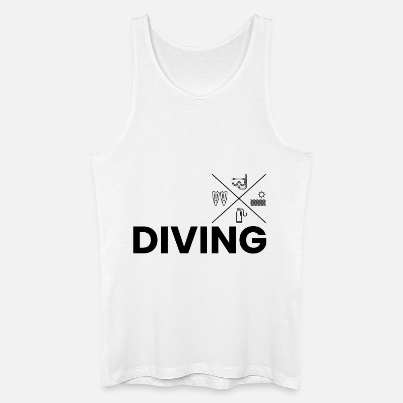 Tauchen - Männer Bio Tank Top - Weiß