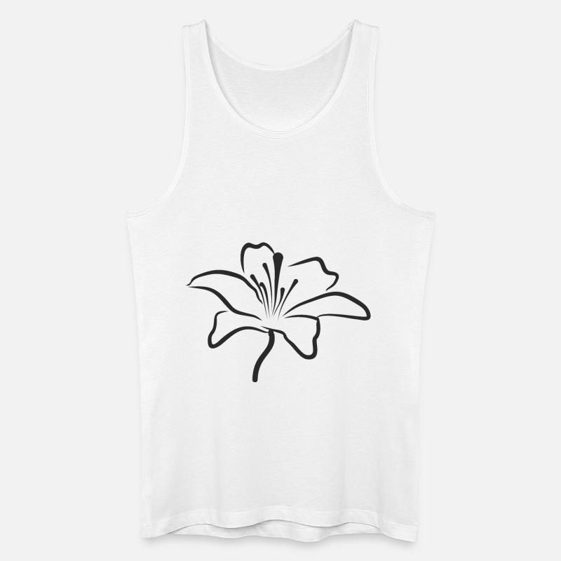 Bloomyvitae - Blüte - schwarz - Männer Bio Tank Top - Weiß