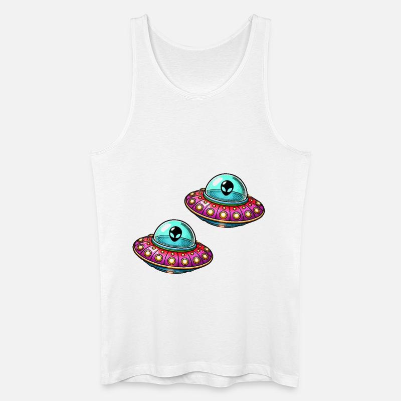 ufo comic 2 - Männer Bio Tank Top - Weiß