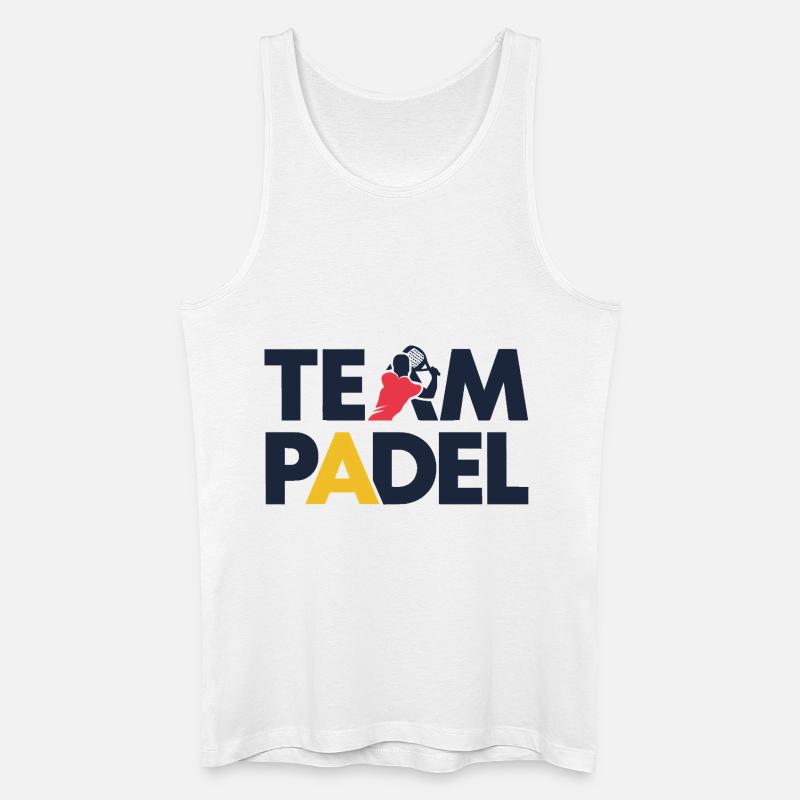 Team Padel 3 - Männer Bio Tank Top - Weiß