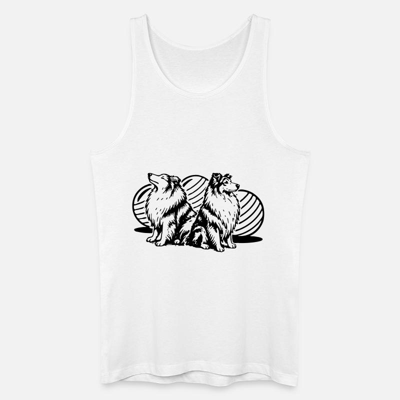 Treibball (einfärbbar) - Männer Bio Tank Top - Weiß
