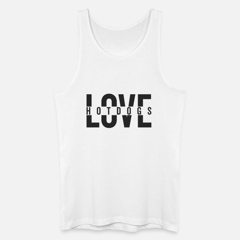 Love Hotdogs Fast Food Statement - Men’s Organic Tank Top - white