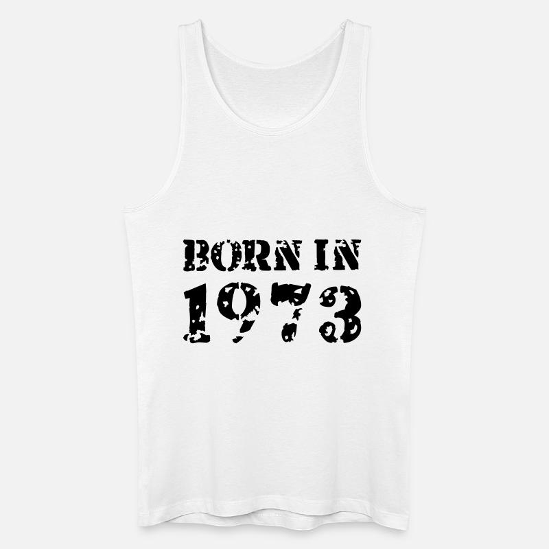 Born in 1973 - Männer Bio Tank Top - Weiß