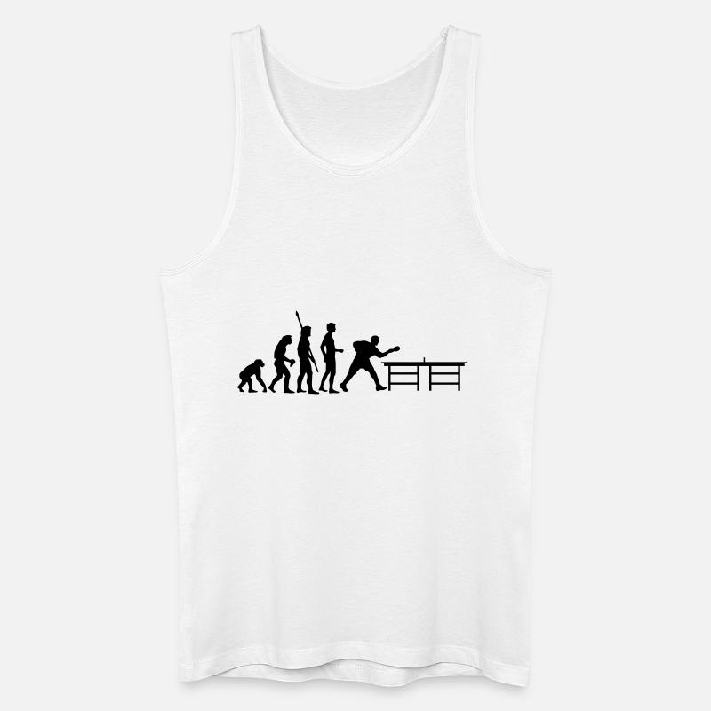 evolution_table_tennis_a - Männer Bio Tank Top - Weiß
