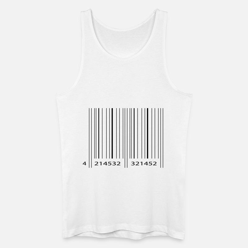 strichcode2 - Männer Bio Tank Top - Weiß