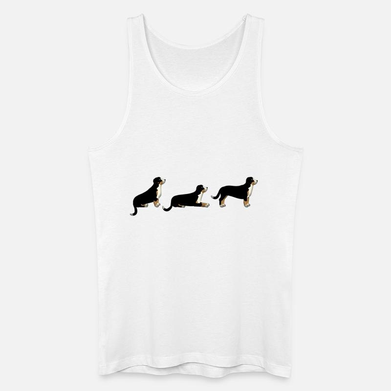 Sitz Platz Steh Entlebuch - Männer Bio Tank Top - Weiß