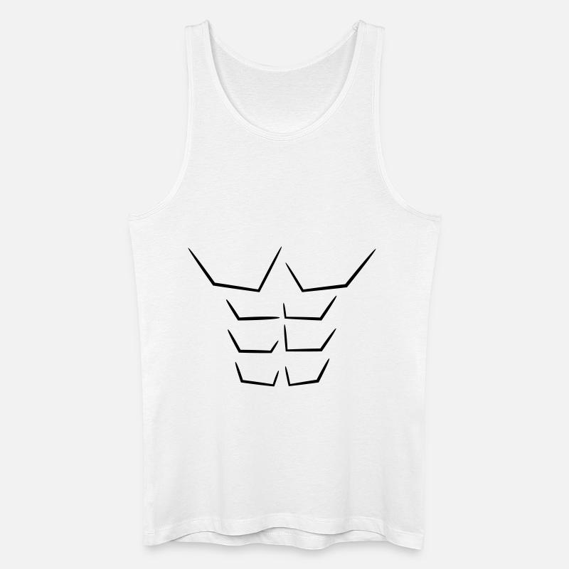 dessin abdos - Männer Bio Tank Top - Weiß
