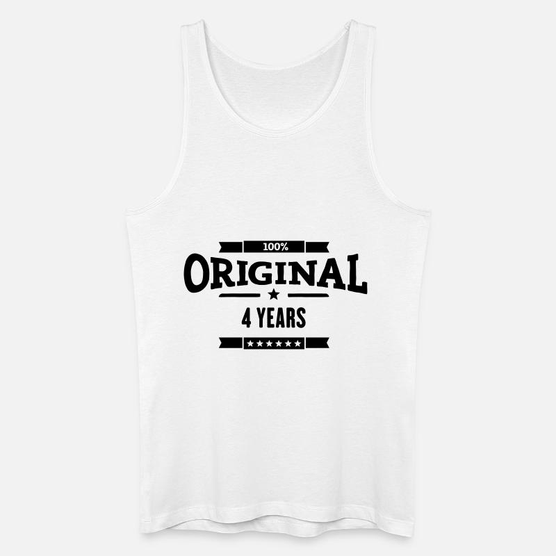 Original 4 Years - Männer Bio Tank Top - Weiß
