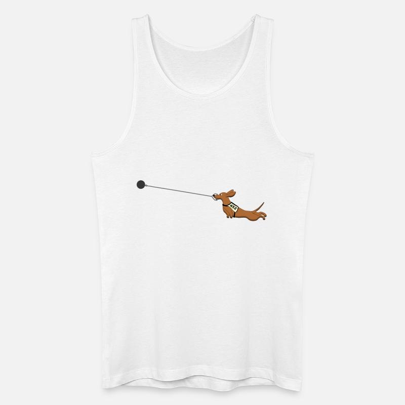Hammerwurf Dackel - Männer Bio Tank Top - Weiß