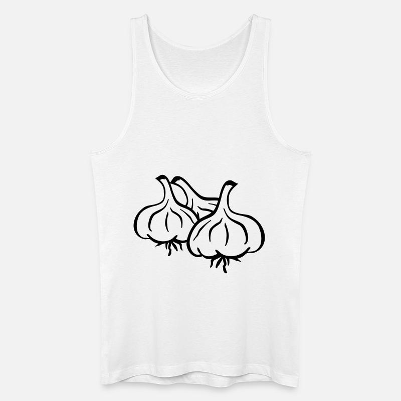 knoblauch_p1 - Männer Bio Tank Top - Weiß