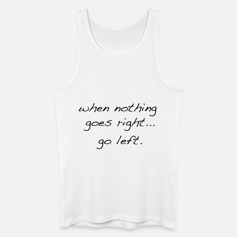 go_left - Männer Bio Tank Top - Weiß