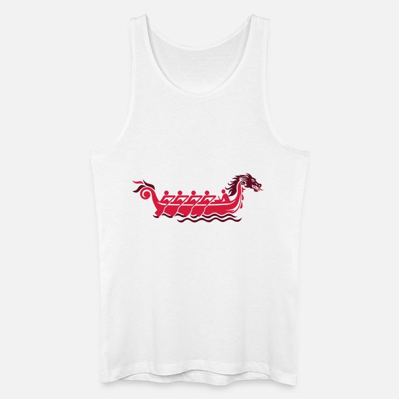 Drachenboot - Männer Bio Tank Top - Weiß