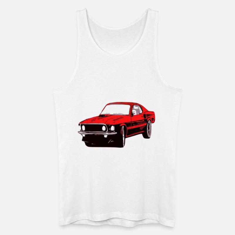 Auto - Männer Bio Tank Top - Weiß