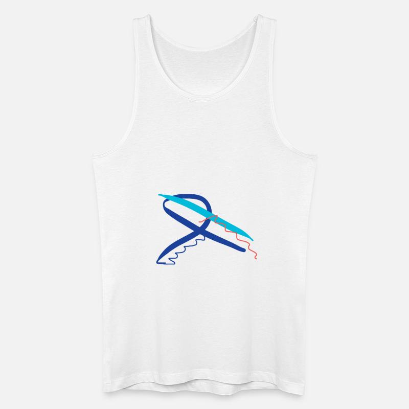 Der abstrakte Vogel - Männer Bio Tank Top - Weiß
