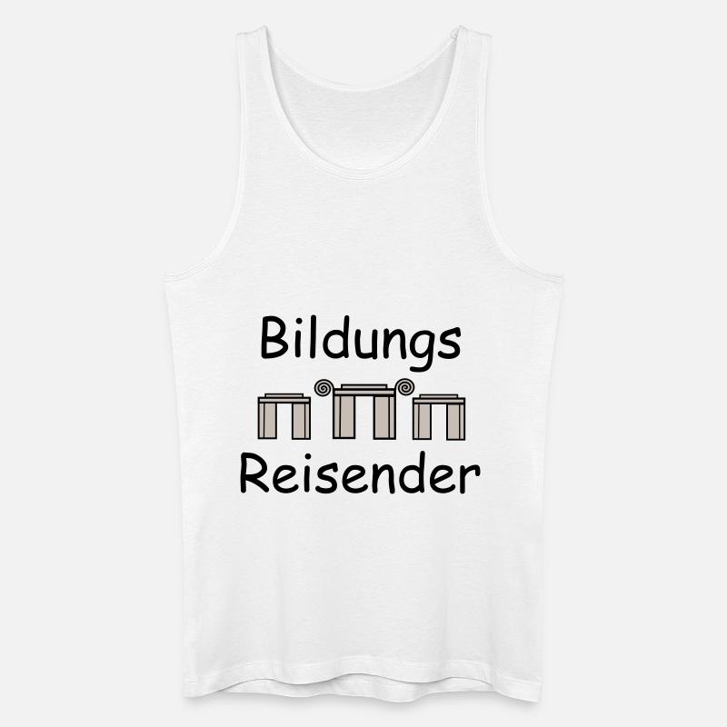 Bildungsreisender - Männer Bio Tank Top - Weiß