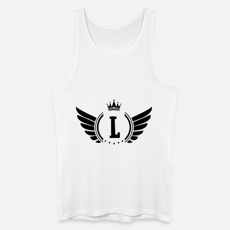 wappen l - Männer Bio Tank Top - Weiß