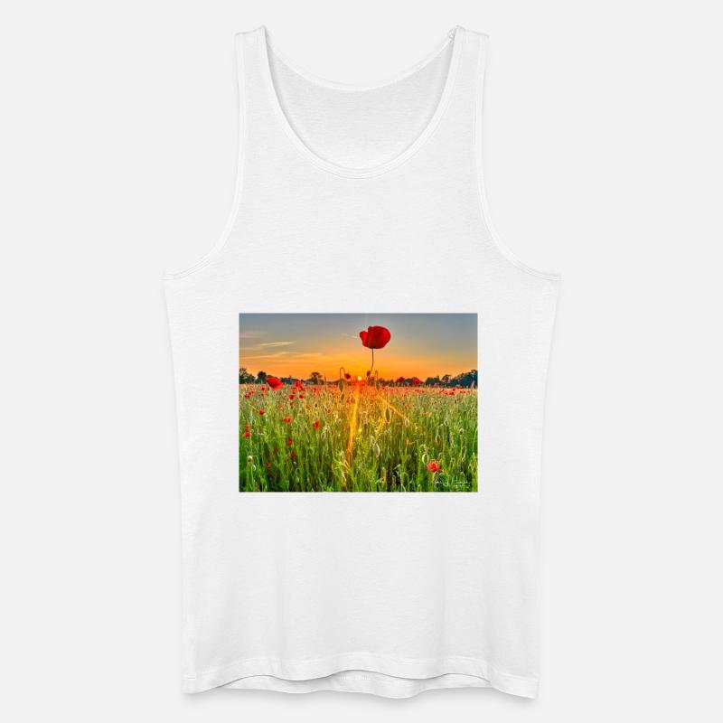 Mohnfeld Wolfsburg - Männer Bio Tank Top - Weiß
