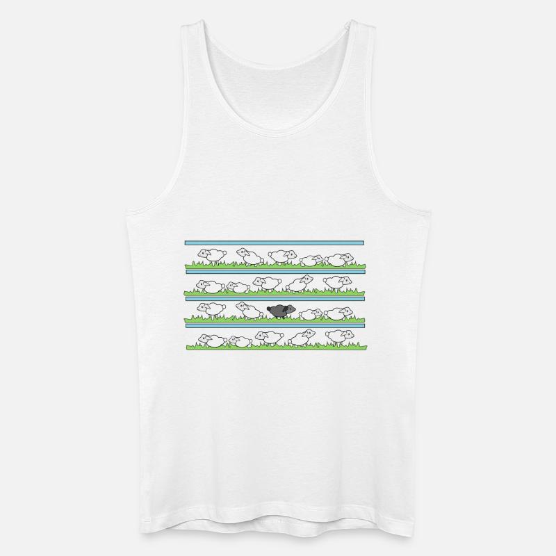Only sheeps - Männer Bio Tank Top - Weiß
