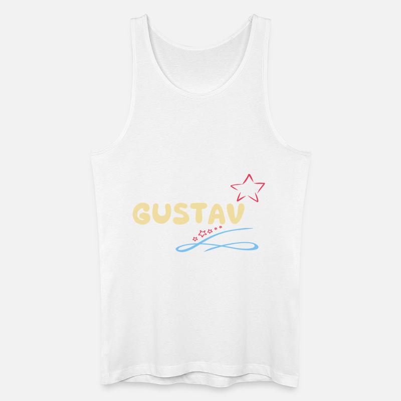 Geschenk Gustav - Männer Bio Tank Top - Weiß