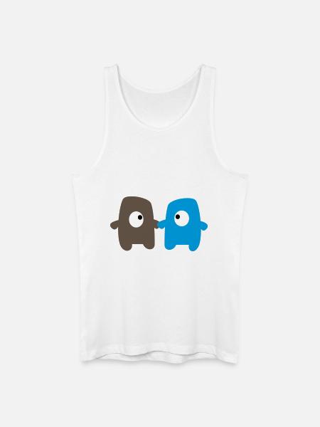 Monsters in love - Männer Bio Tank Top - Weiß
