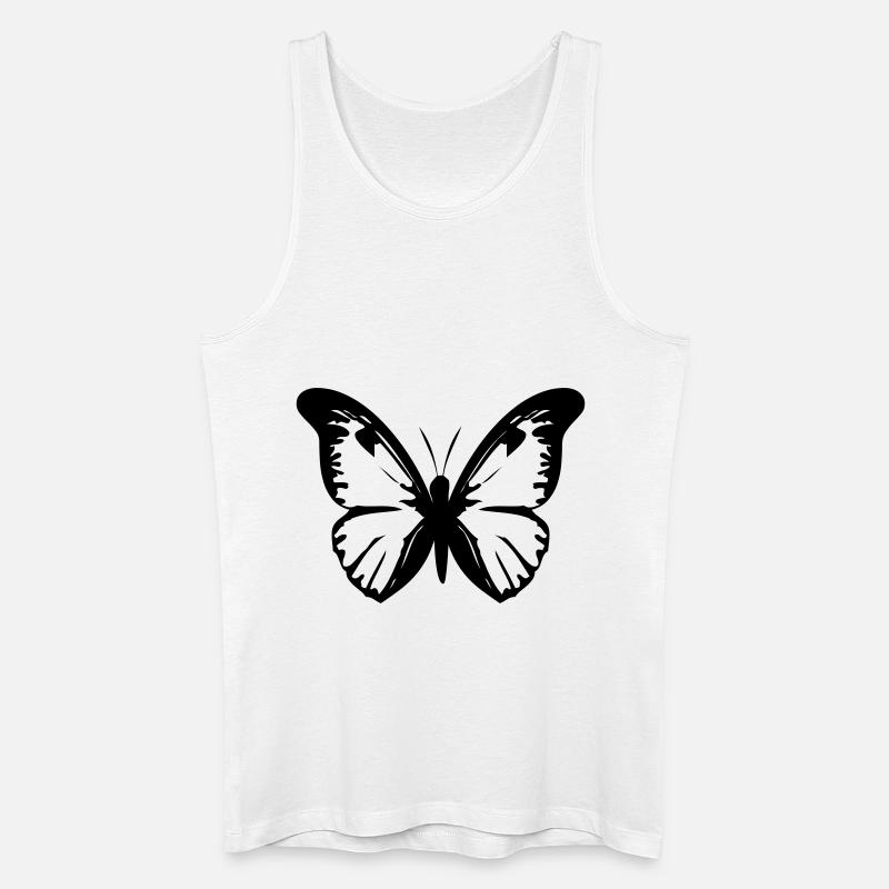 Schmetterling - Männer Bio Tank Top - Weiß