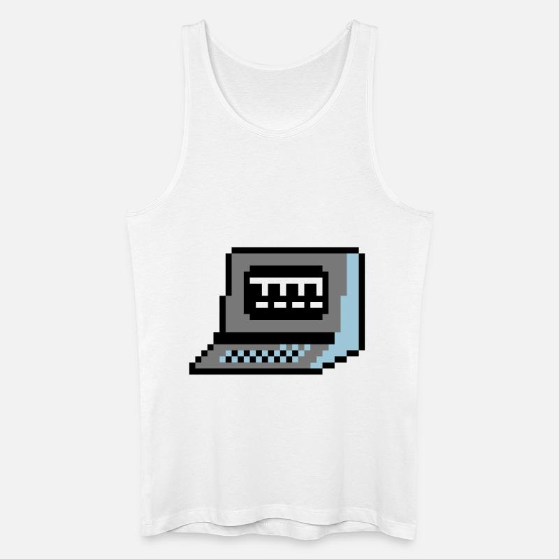 pixelComputer - Männer Bio Tank Top - Weiß